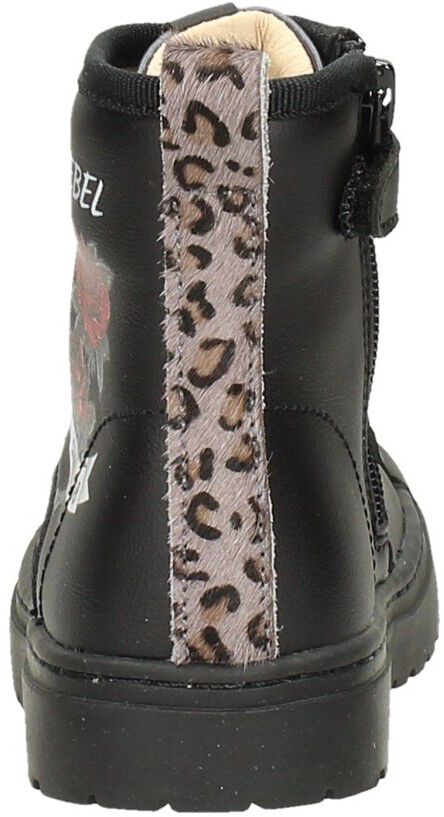 Shoesme Veterschoen hoog zwart