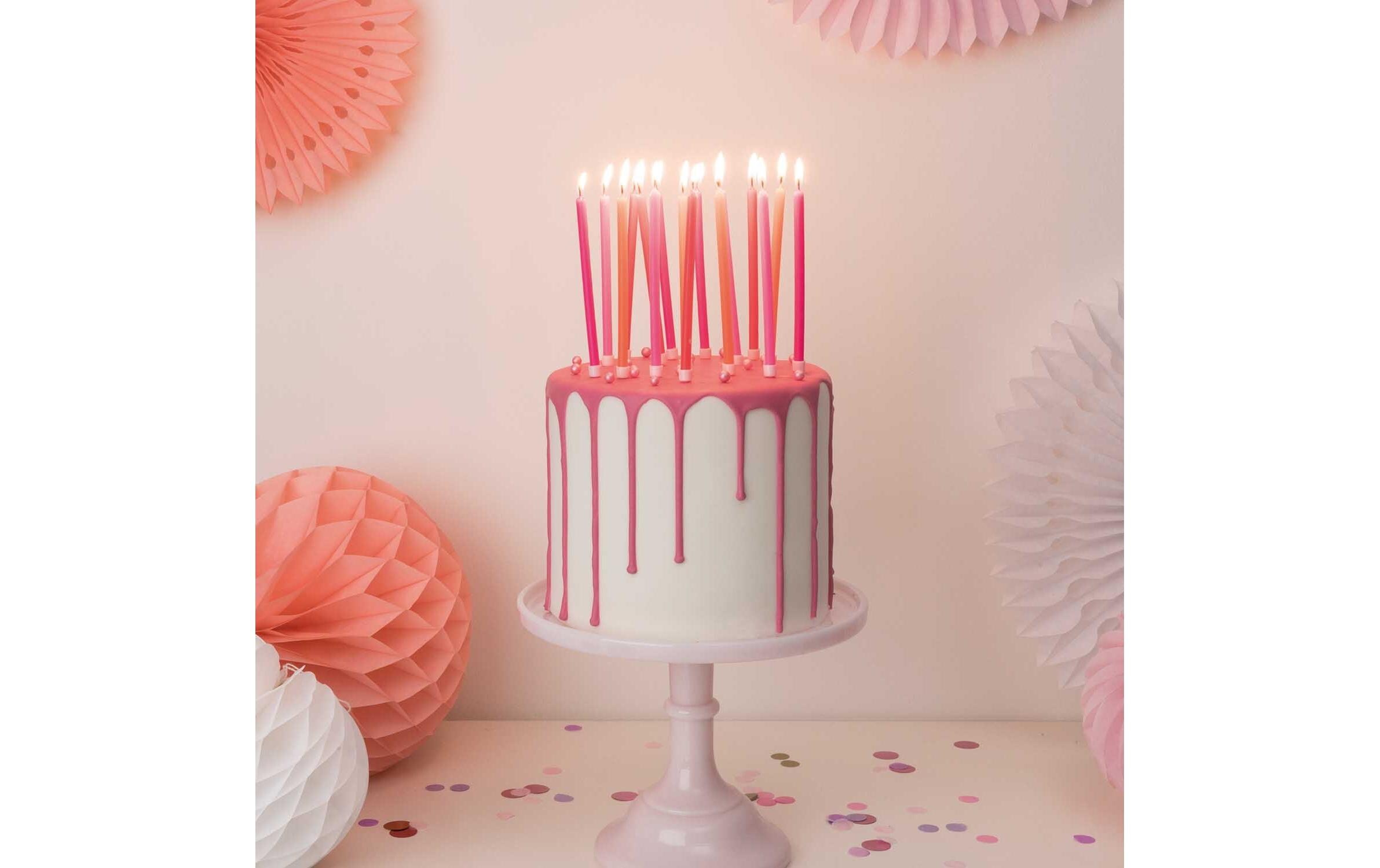 Kerze Geburstag 16 Stück, NeonGeburtstagskerzen für Ihren leckeren Kuchen