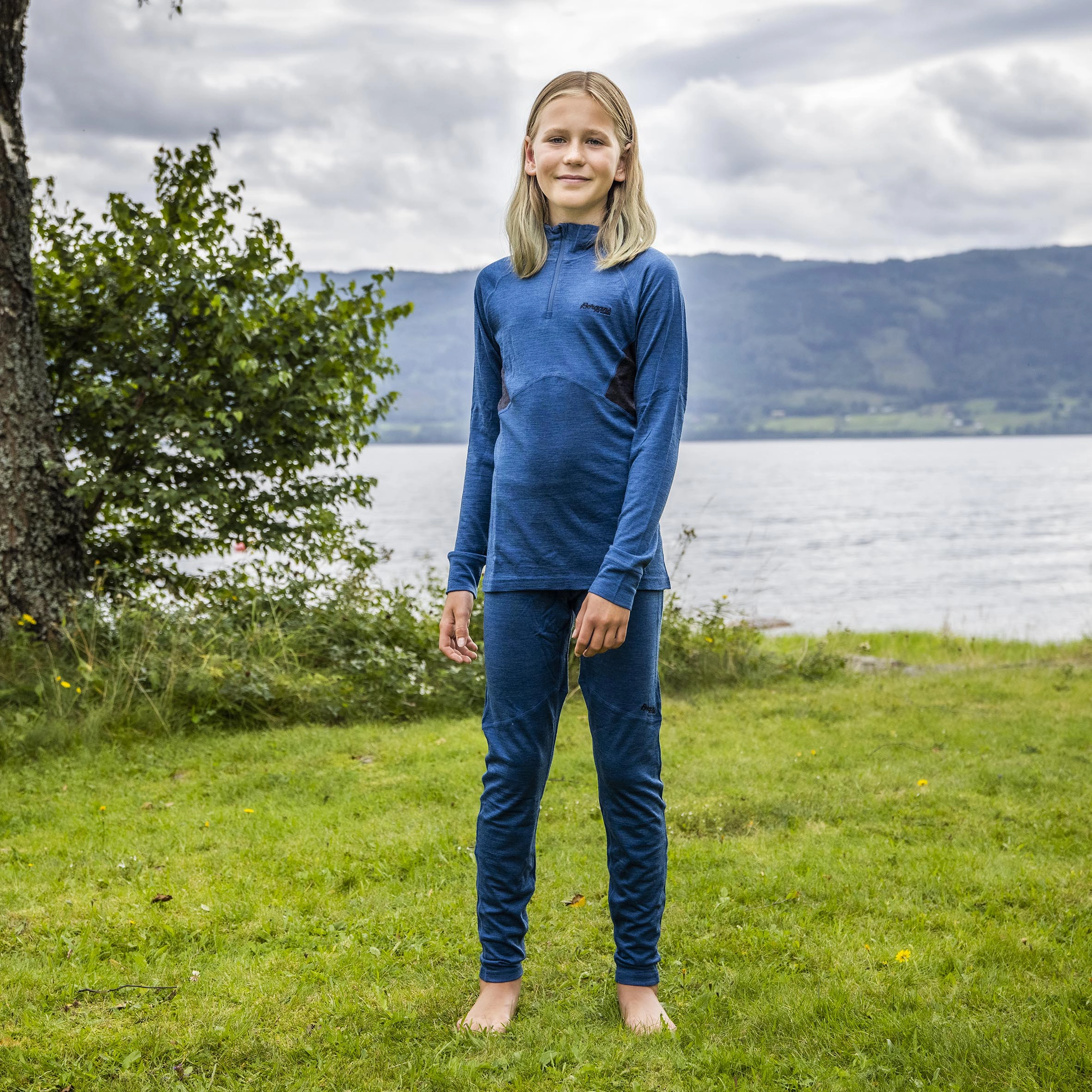 Inner:Pure Youth Half Zip Orion Blue / Solid Charcoal