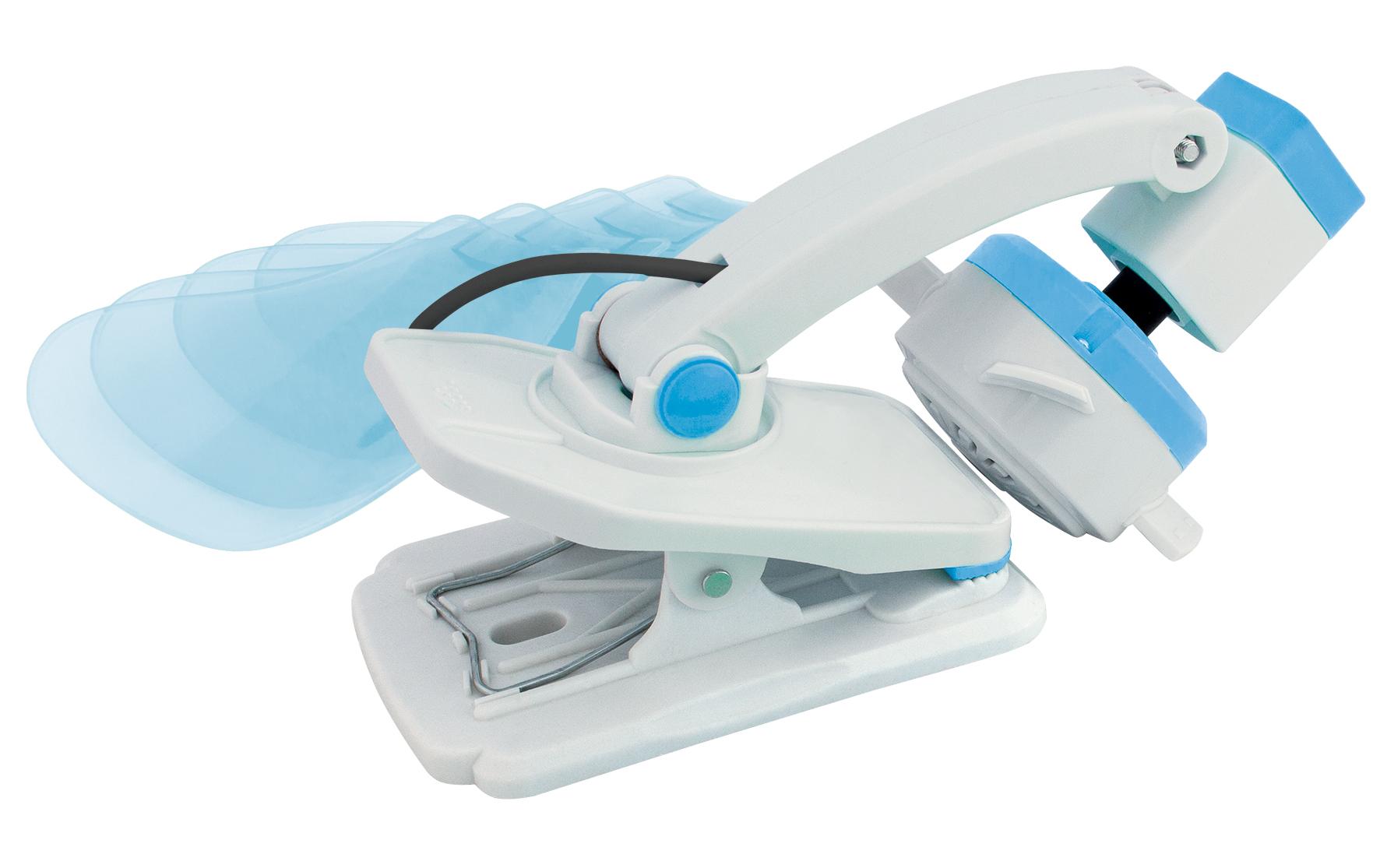 Klammer-Ventilator 12 V Hellblau/WeissFaltbarer Ventilator