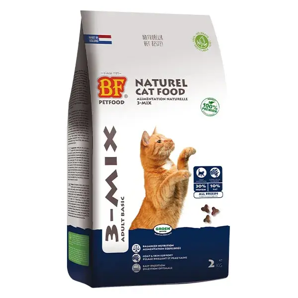 Croquetes BF Petfood, Mix de 3 Croquetes para Gatos, 2kg