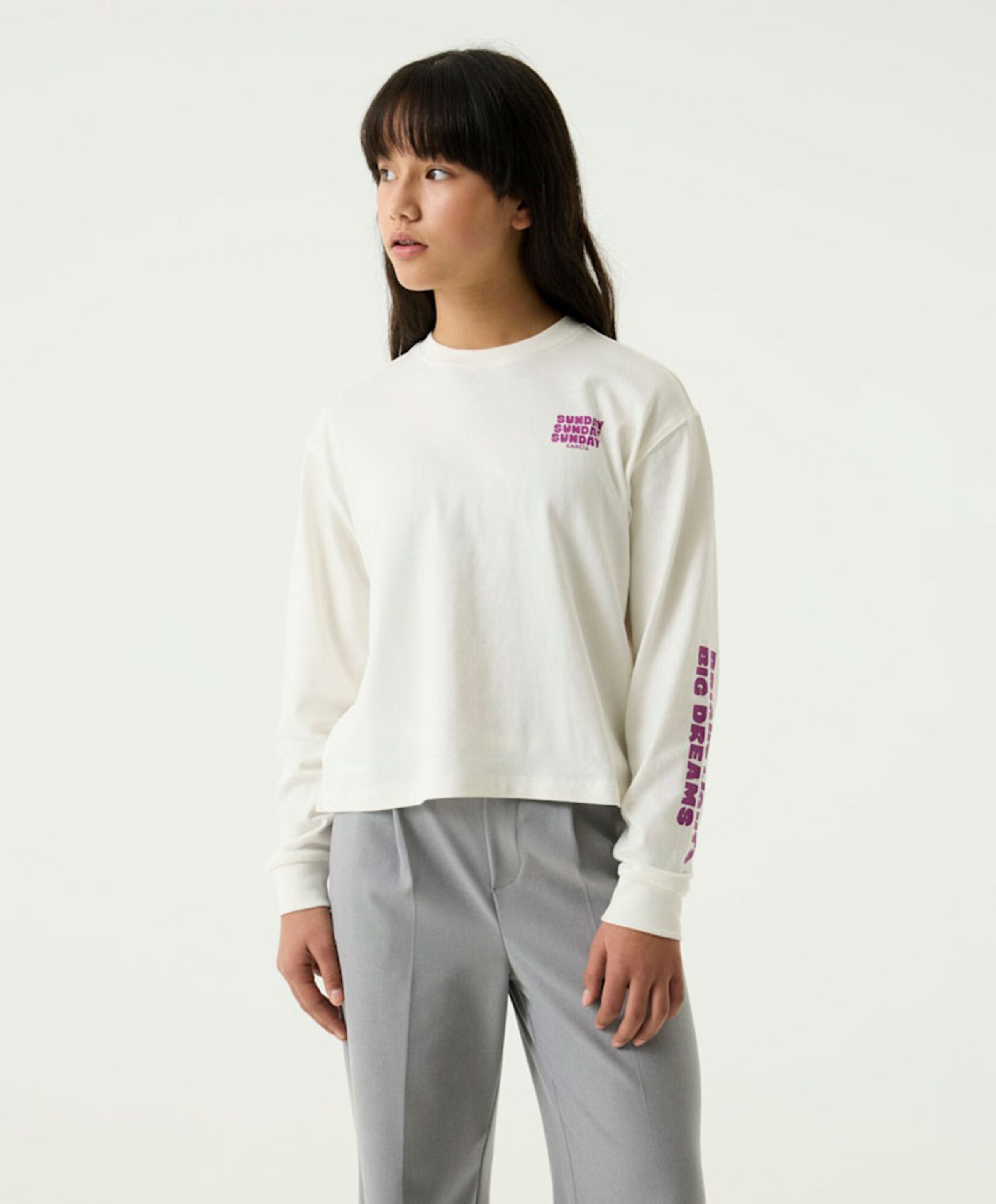 Garcia Meisjes longsleeve ecru