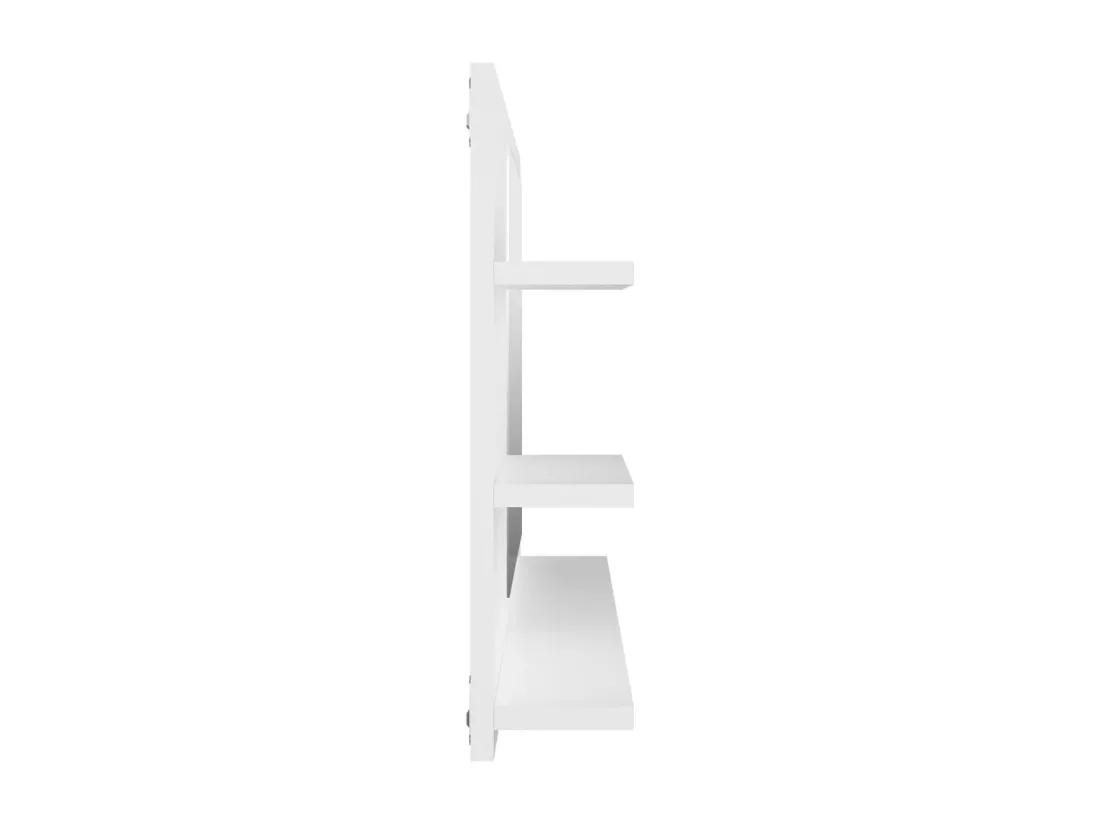 Miroir de salle de bain blanc 90x10,5x45 cm bois d’ingénierie