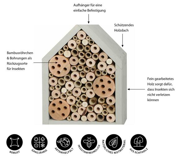 Siena Garden Insektenhotel Solin, grau/braun,