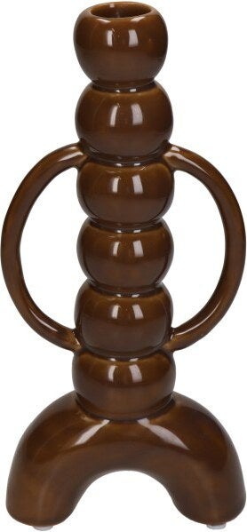 Kandelaar Henque bruin 10 x 4,5 x 21,5 cm