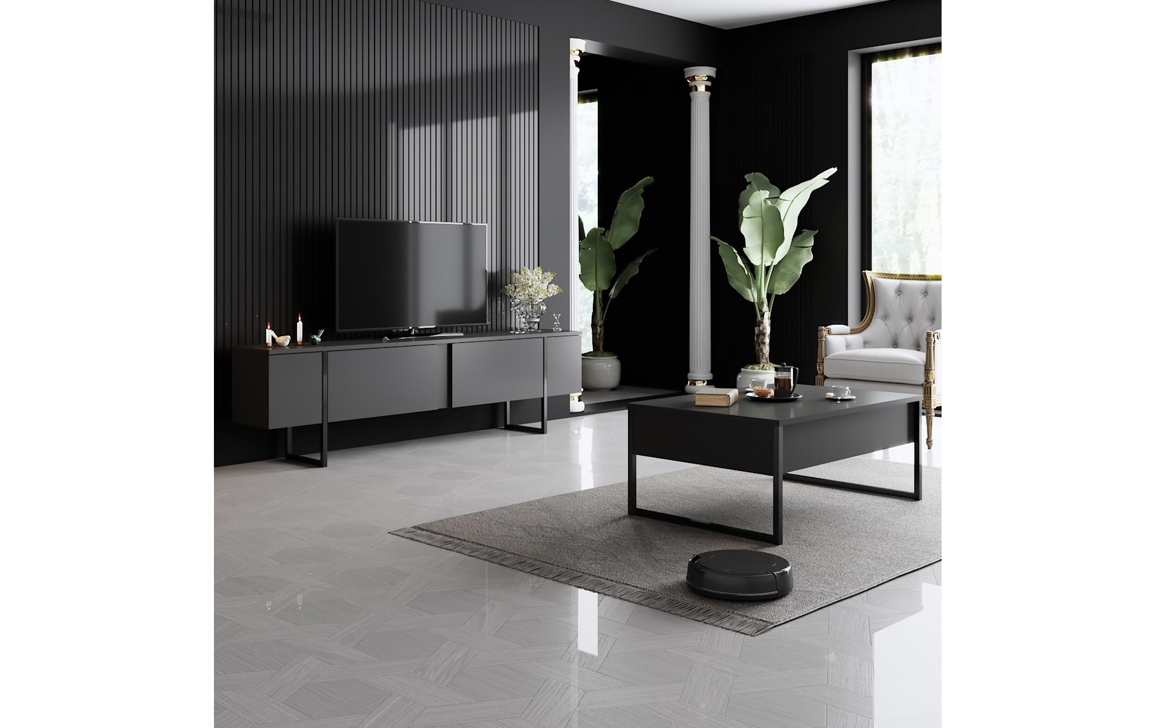 Couchtisch Luxe 90 x 60 x 40 cm, Schwarz<br>Wohnzimmertisch