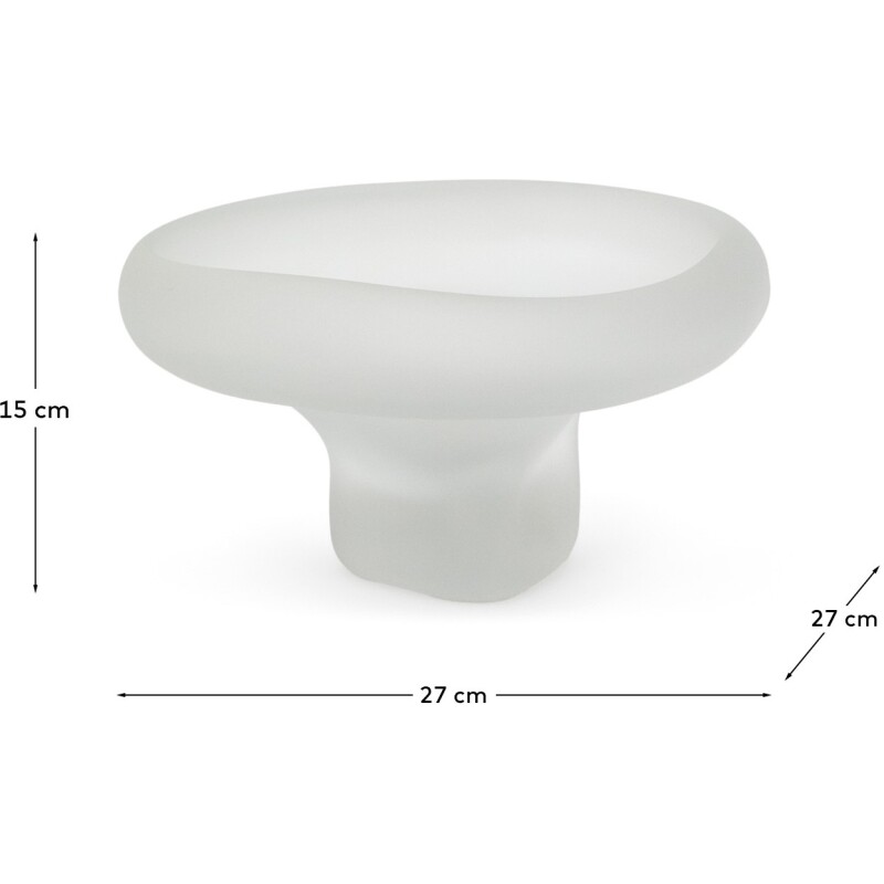 Centre de table Ondaro en verre dépoli 15 cm