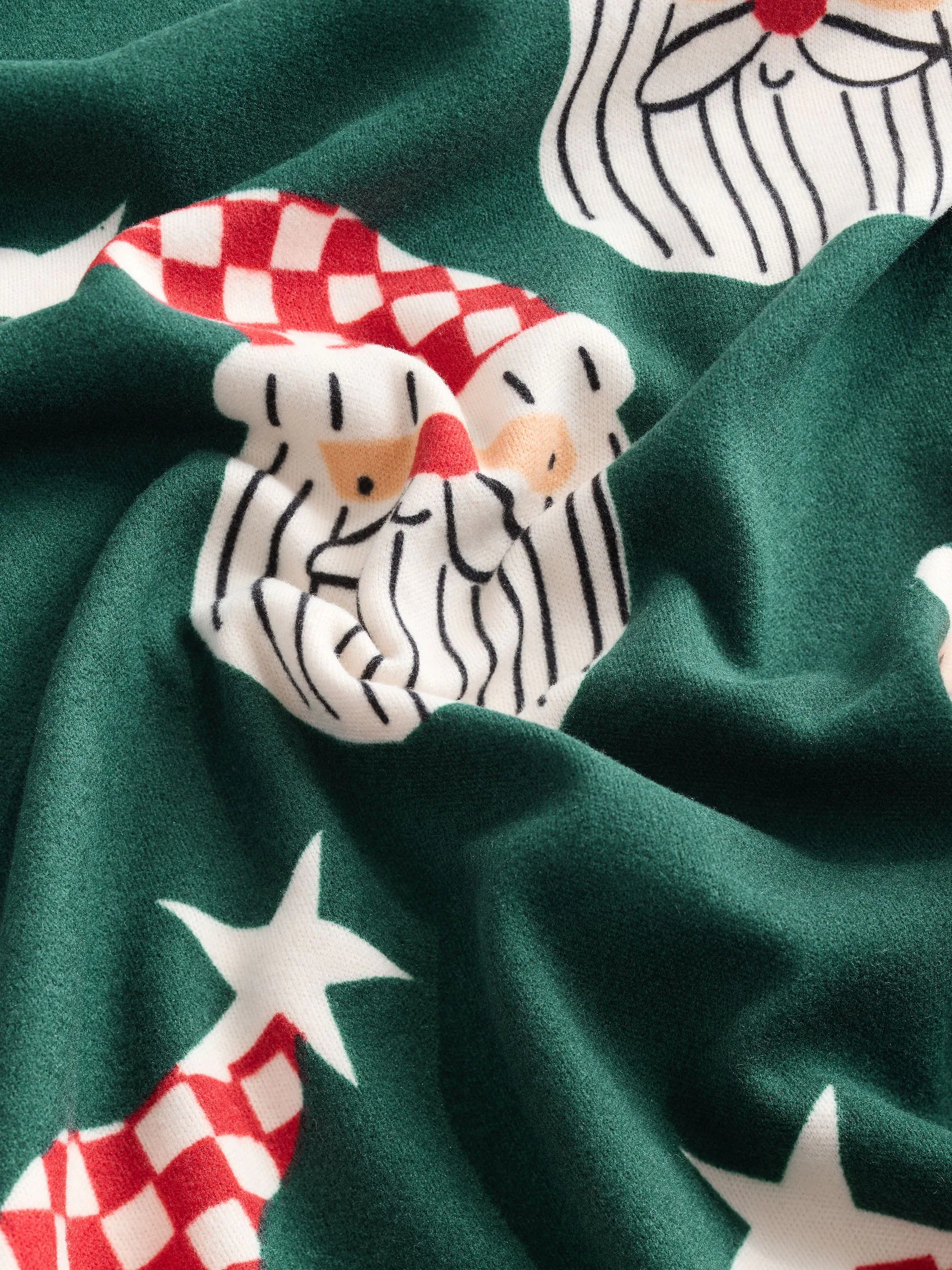 Groen met kerstmanprint - Bijpassende familie Kerstmis Pyjama's met Lange mouwen
