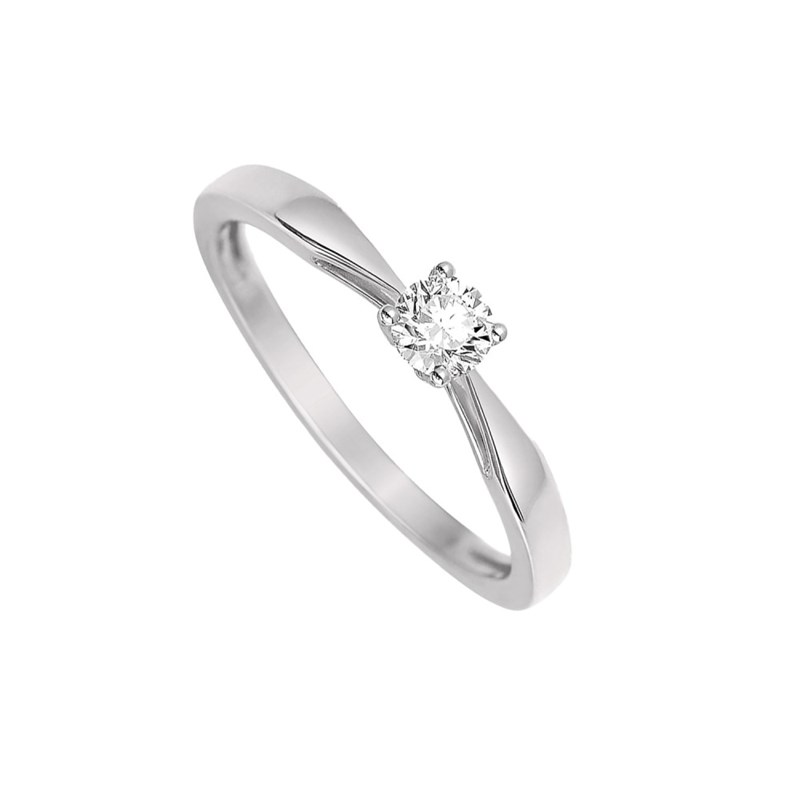 Bague Femme - Or 18 Carats - Diamant 0,23 Carats