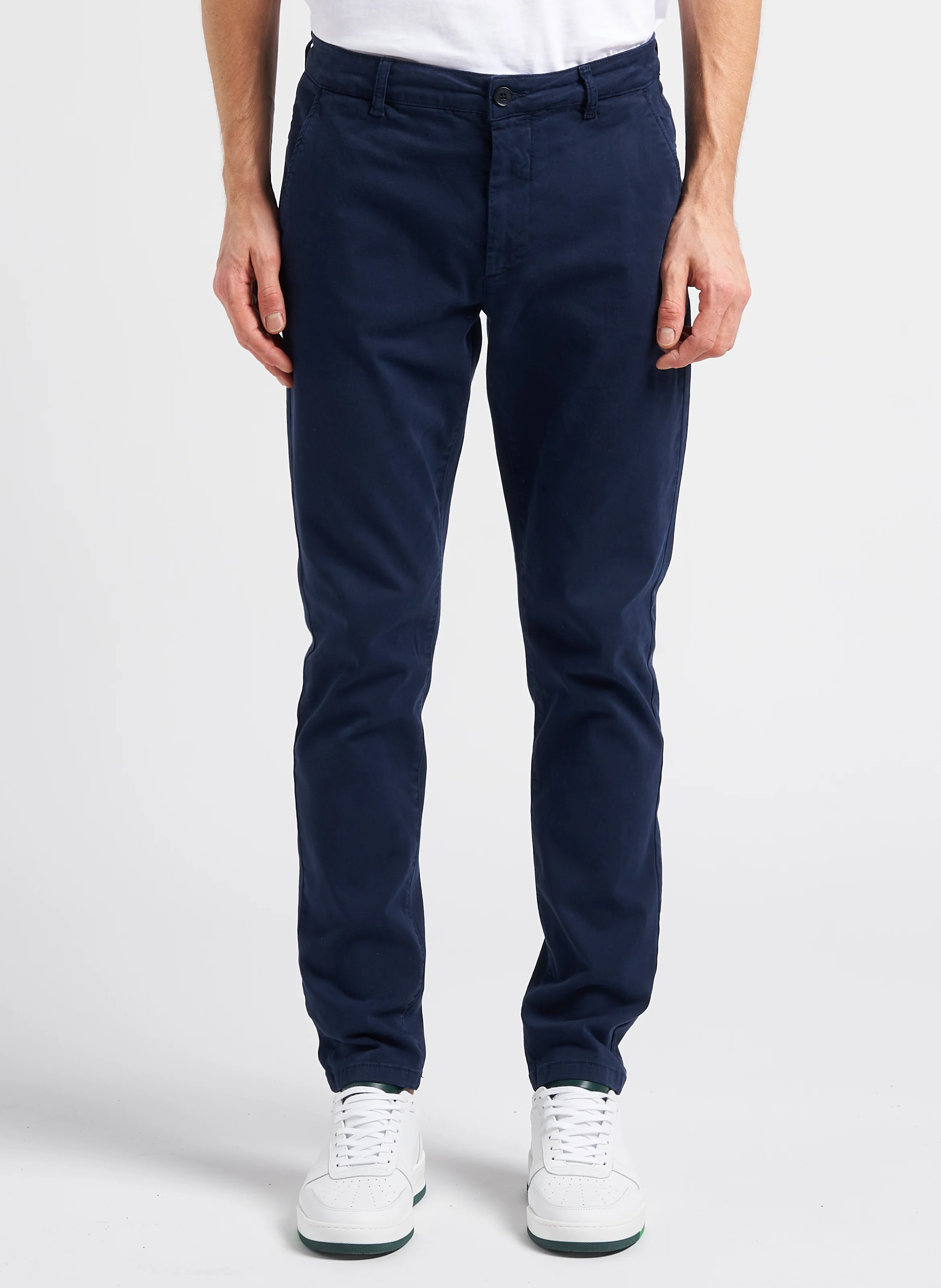 LAVIS - Pantalon droit en coton bio mélangé | Bleu