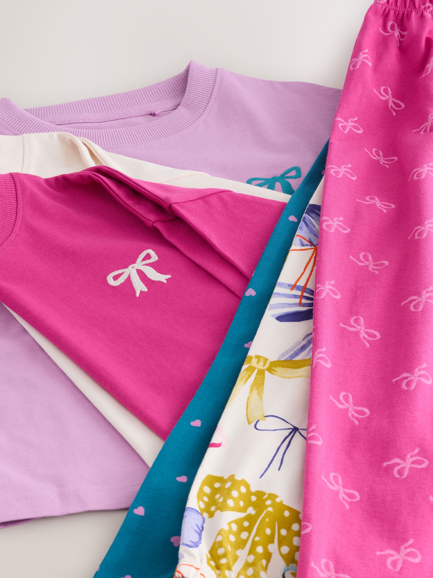 Bows Bright - Verpakking van 3 pyjama's met joggingbroek (3-16 jr)