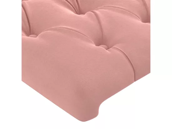 Tête de lit à LED Rose 144x7x78/88 cm Velours
