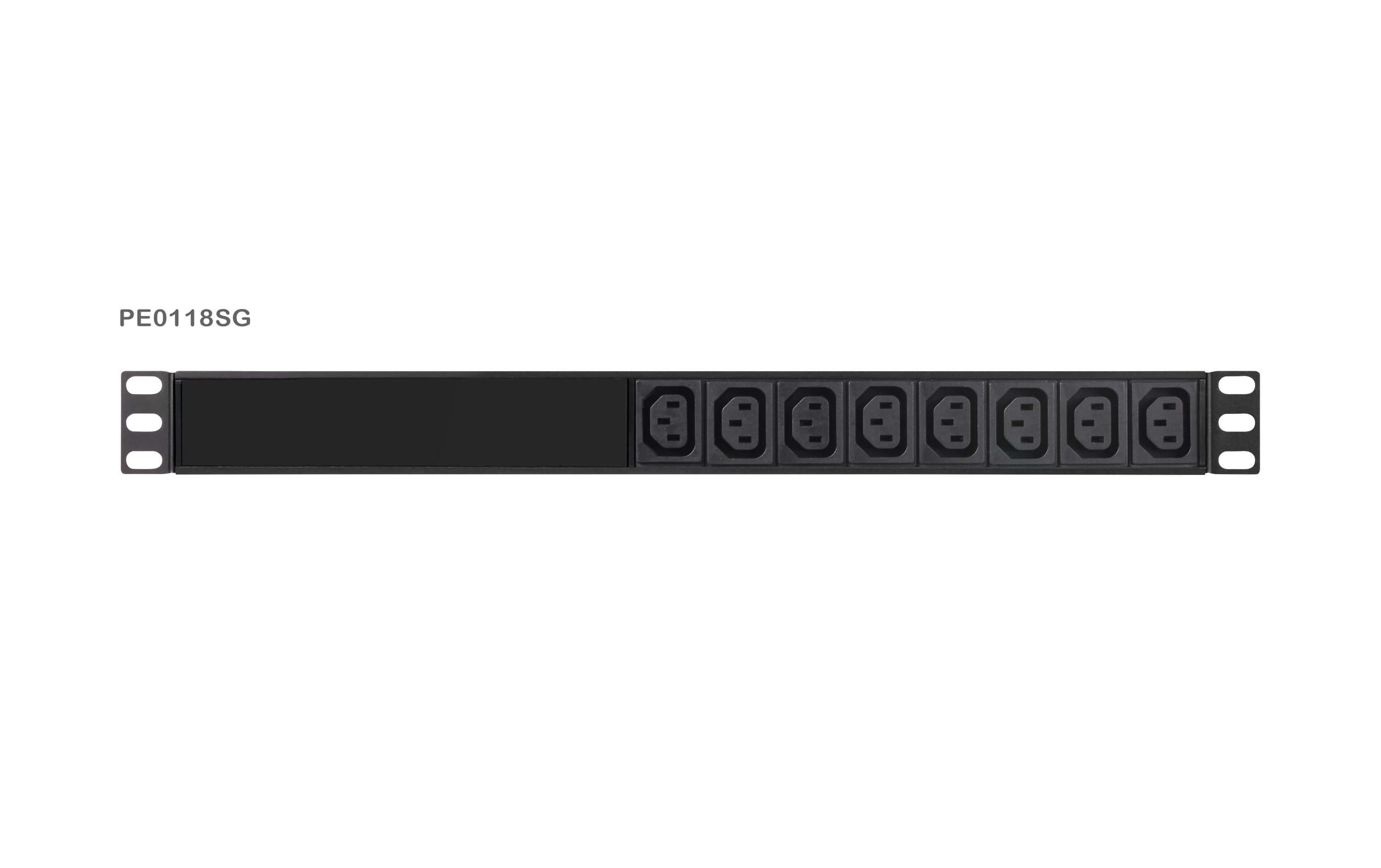 Basis PDU PE0118SG 1U, 18 Port, 10A<br>1U Basis-PDU mit Überspannungsschutz