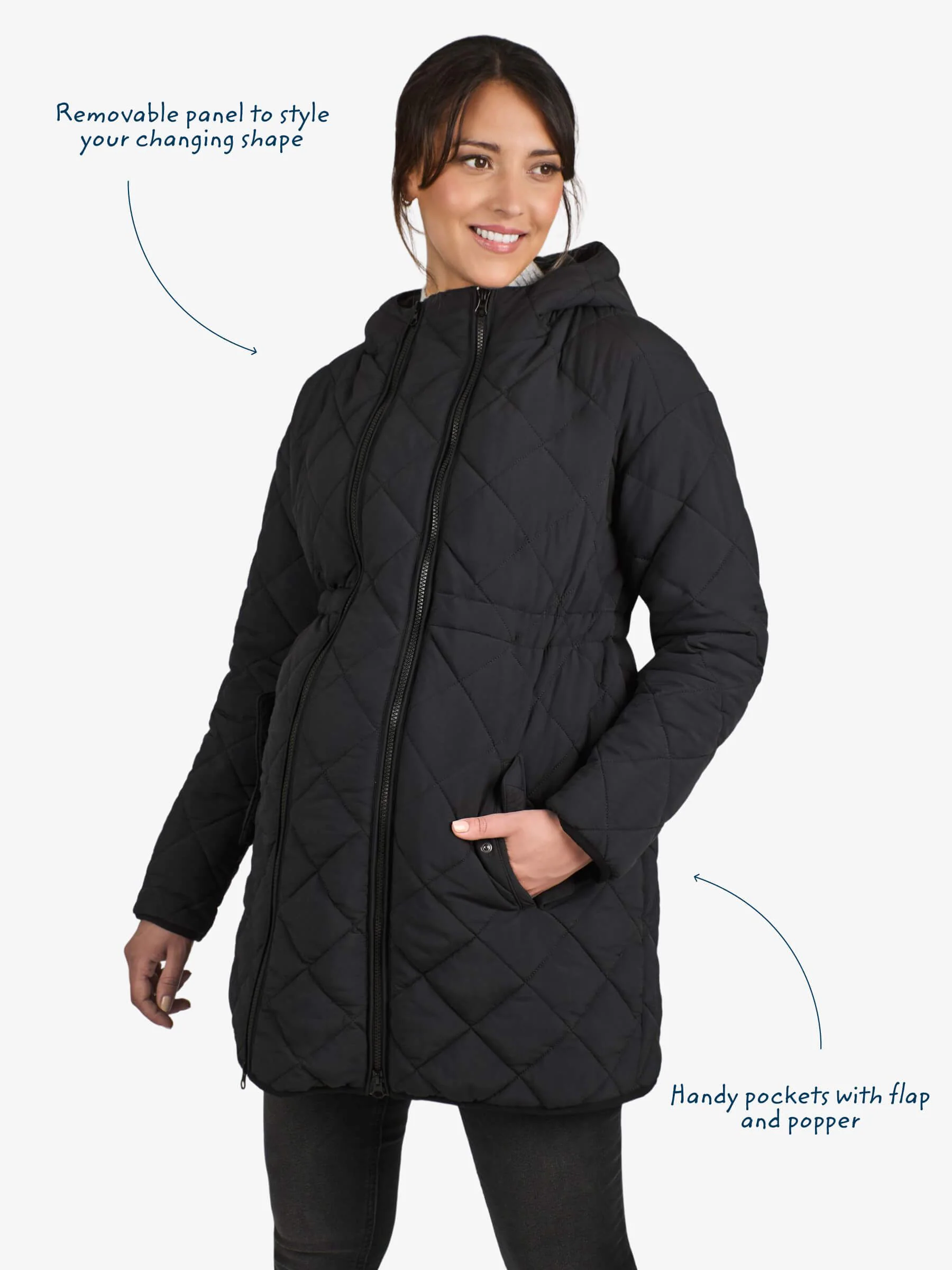 JoJo Maman Bébé 2-In-1 Maternity Quilted Jacket