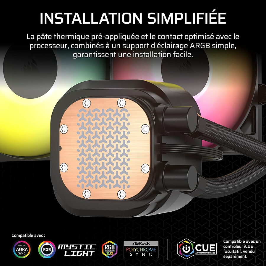 Corsair Nautilus 240 RS ARGB - Noir