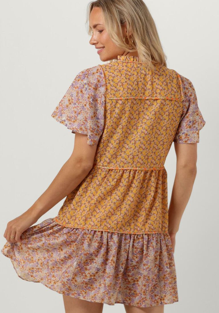 LOLLYS LAUNDRY oranje lollys laundry mini jurk arno dress