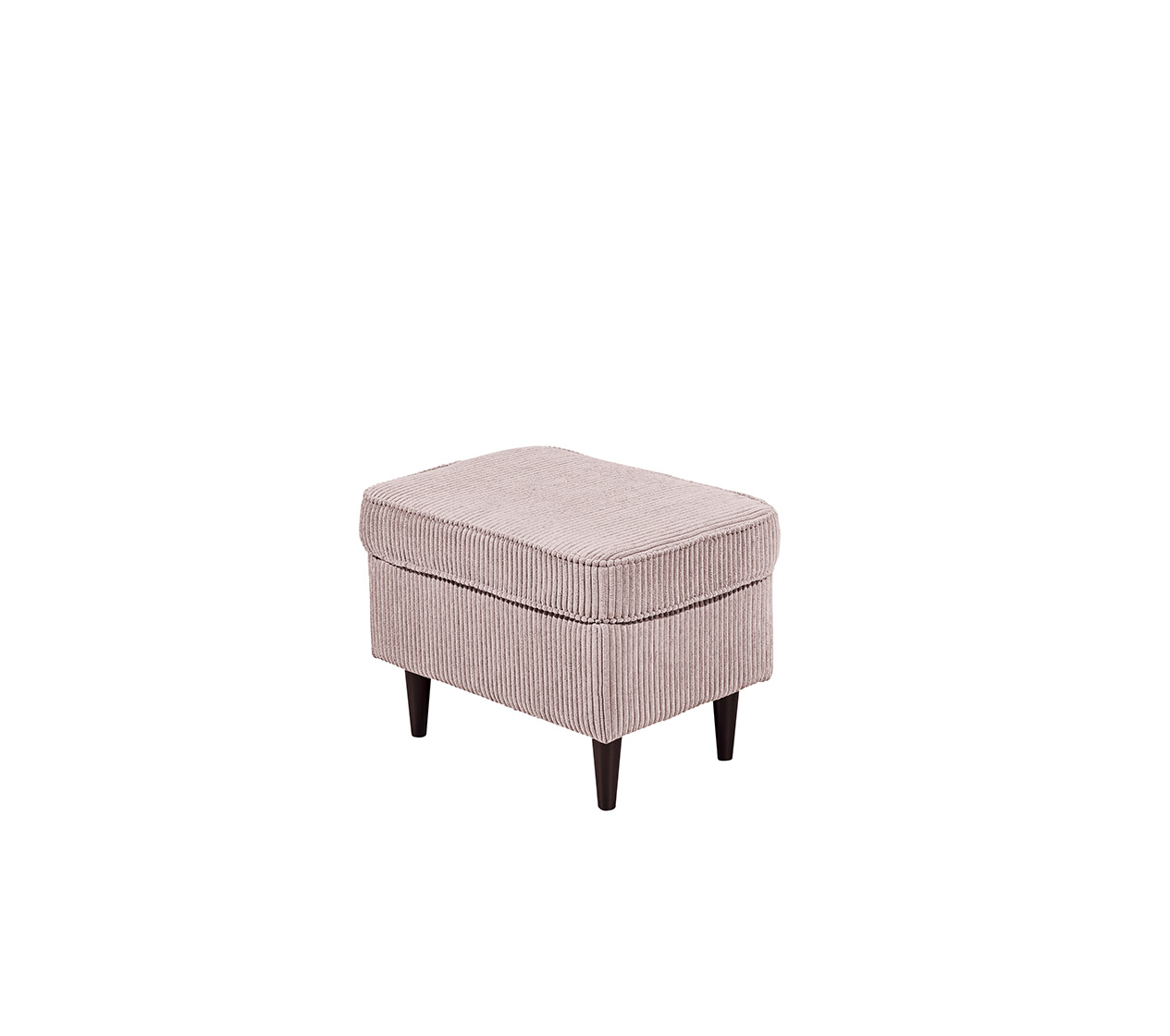 Hocker - flamingo - Cord - Massivholzfüße