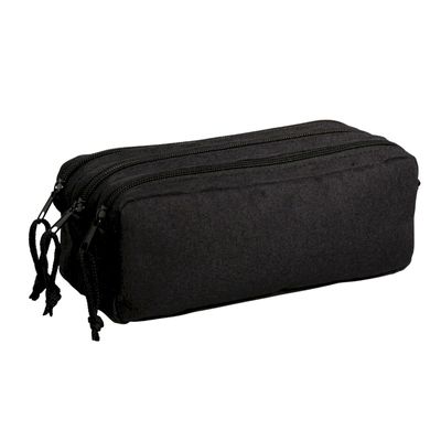 Trousse rectangulaire School 3 compartiments - noir - Carpentras