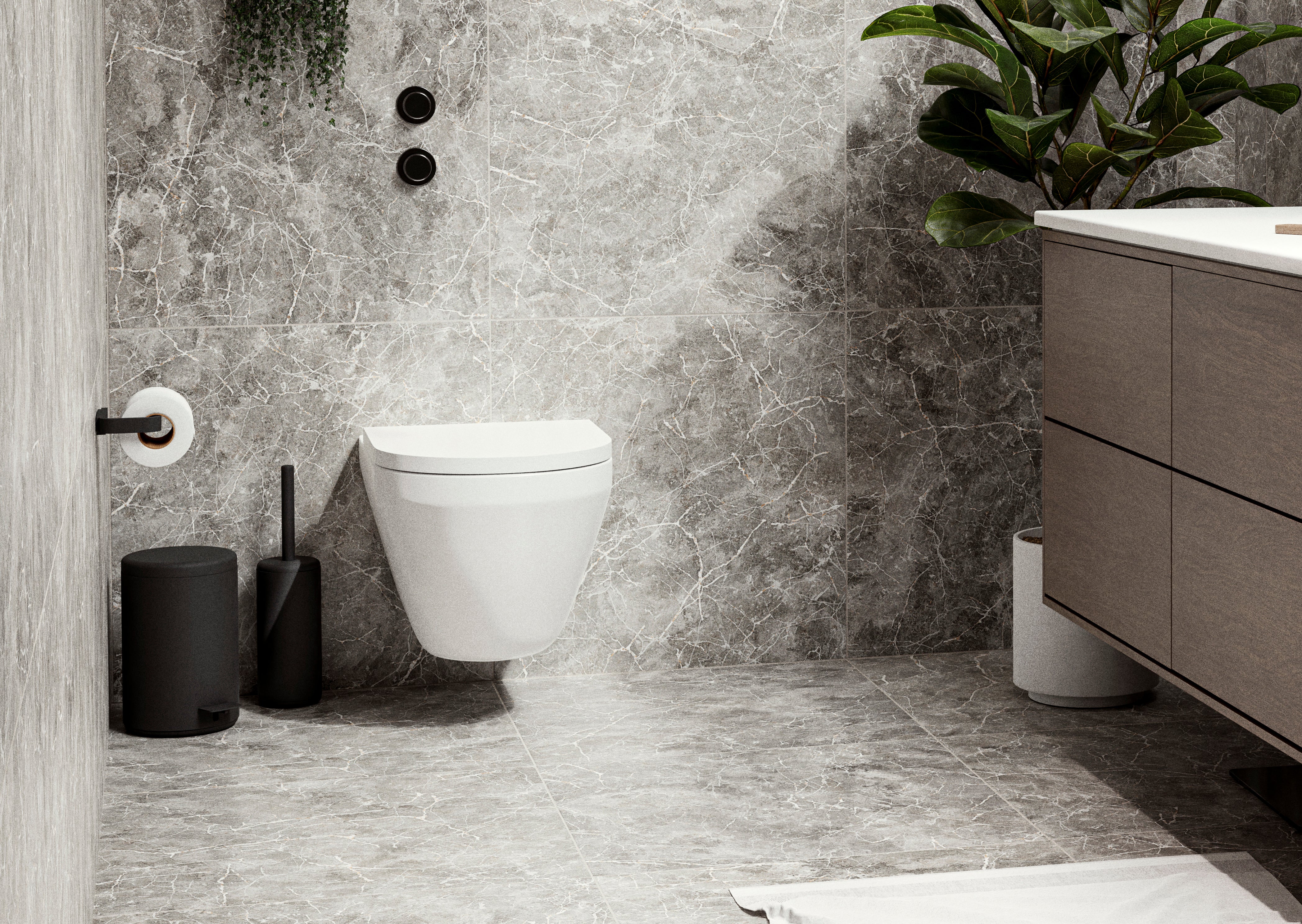 Zone  Rim toiletrulleholder - sort