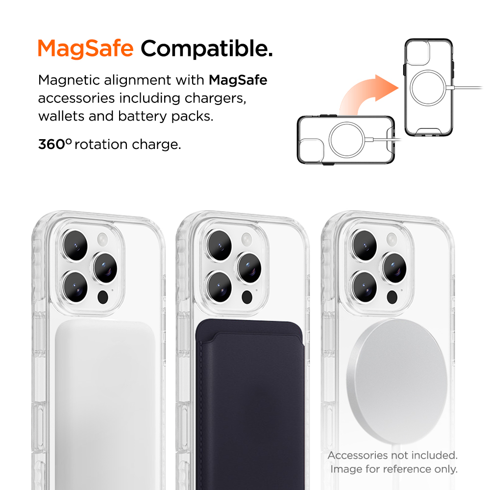 iPhone 16 Pro MagSafe Ice Grip Case Hardcase Schutzhülle (EGCA00659) - Transparent