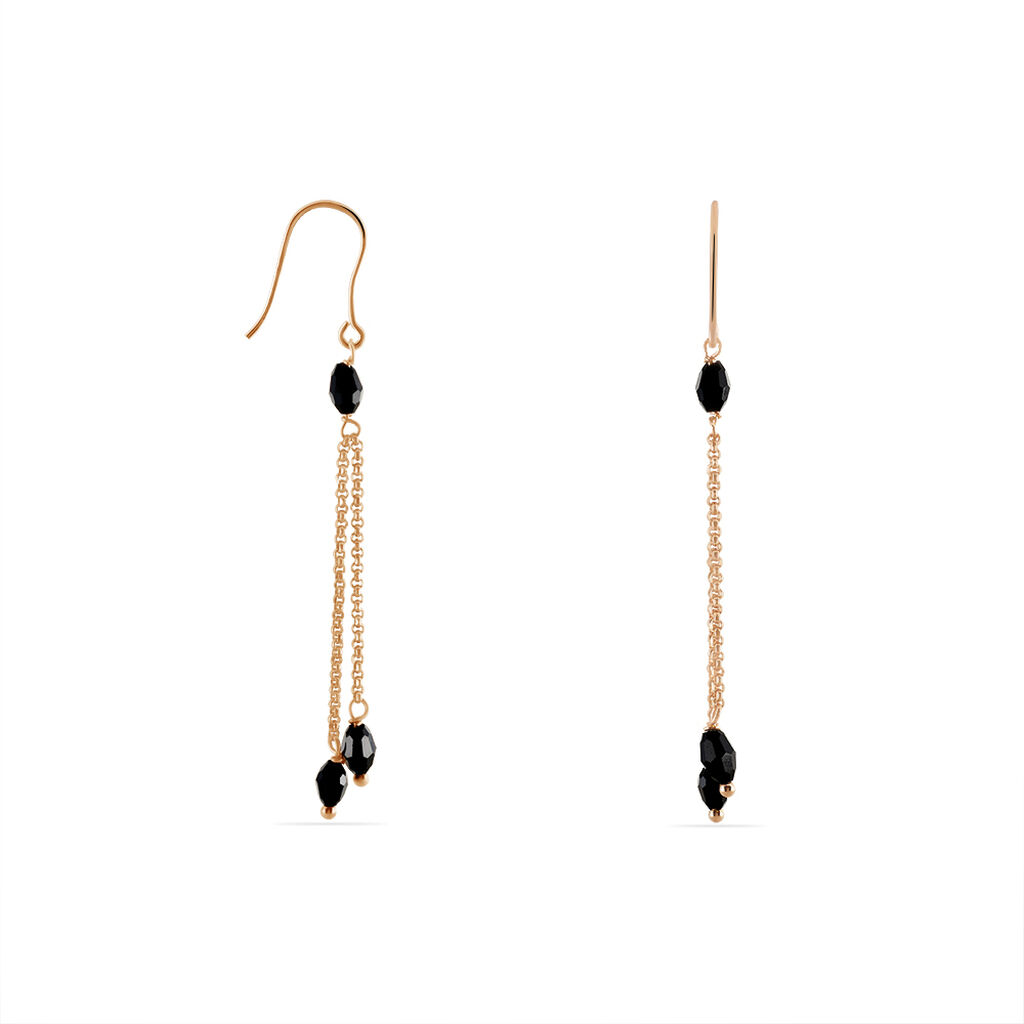 Boucles D'oreilles Pendantes Diamantine Argent Rose Pierre De Synthese