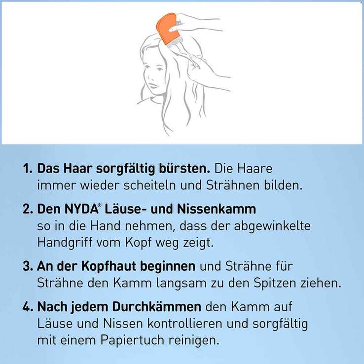NYDA® Läuse- und Nissenkamm aus Metall, 1 St