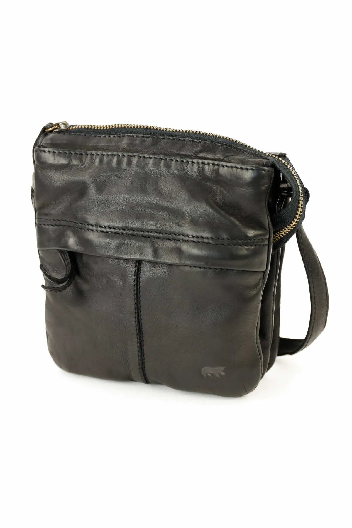 BEAR DESIGN Umhängetasche Schwarz Leder