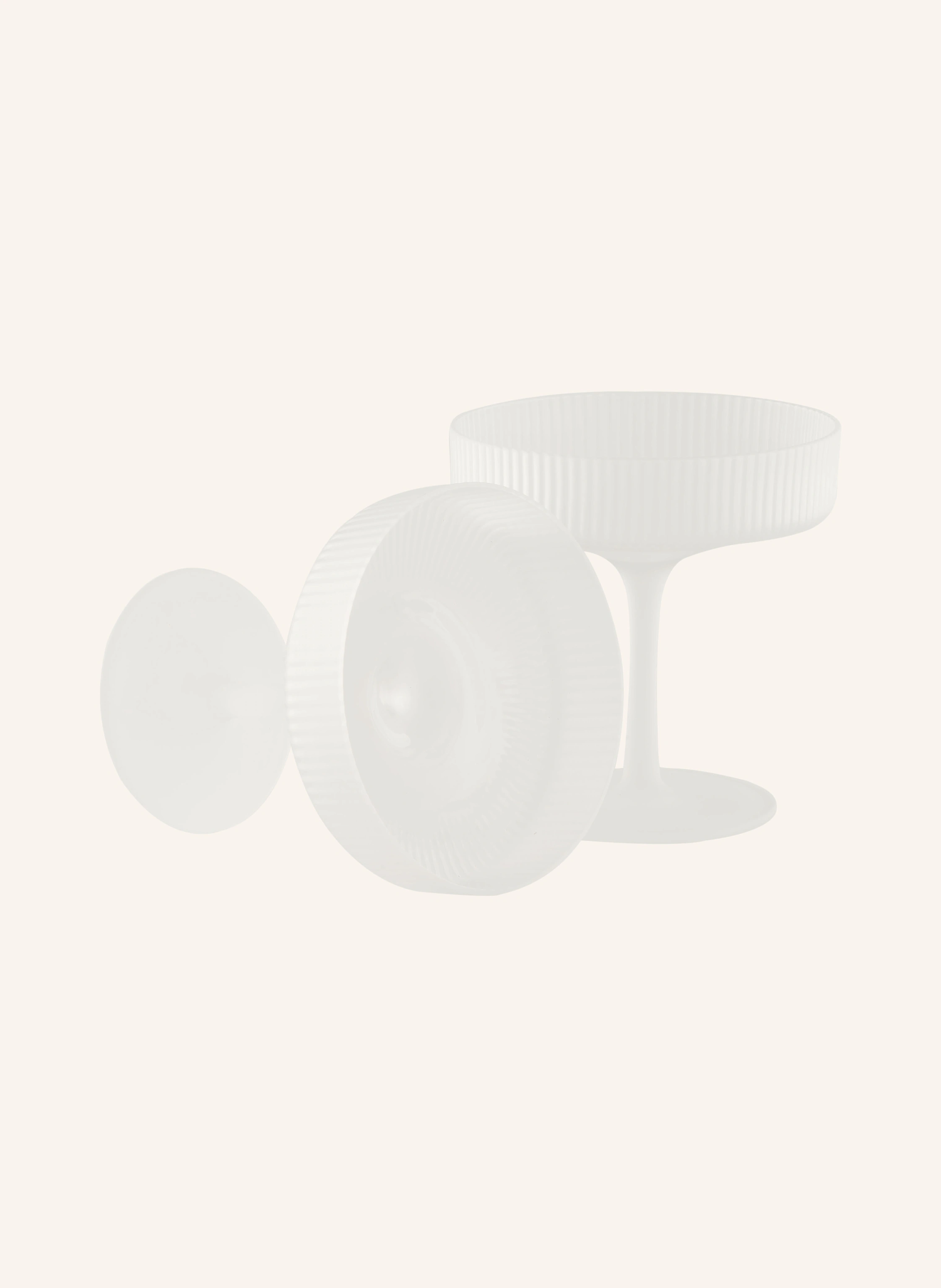 Ferm LIVING 2er-Set Champagnergläser RIPPLE