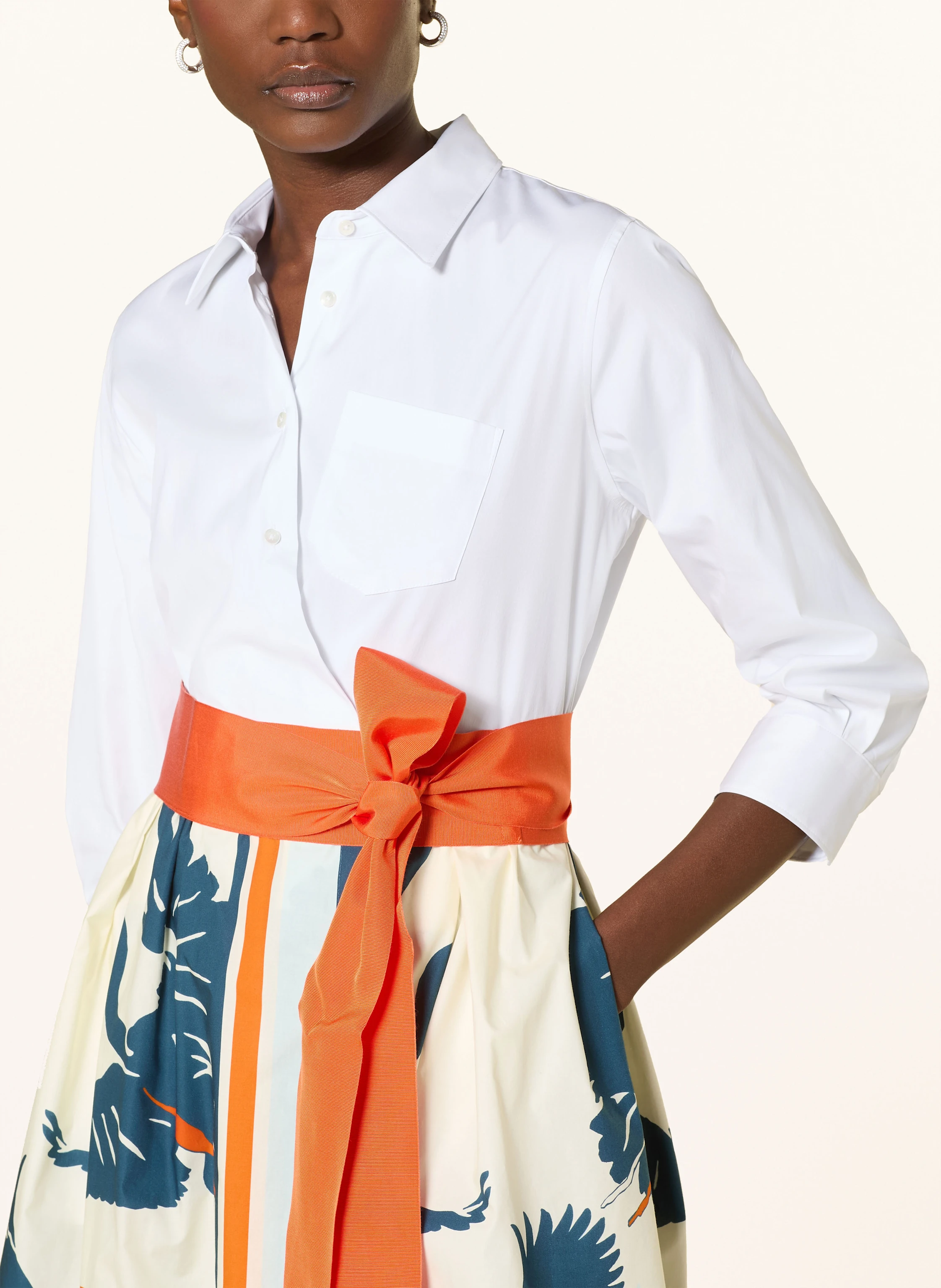 sara roka Hemdblusenkleid mit 3/4-Arm