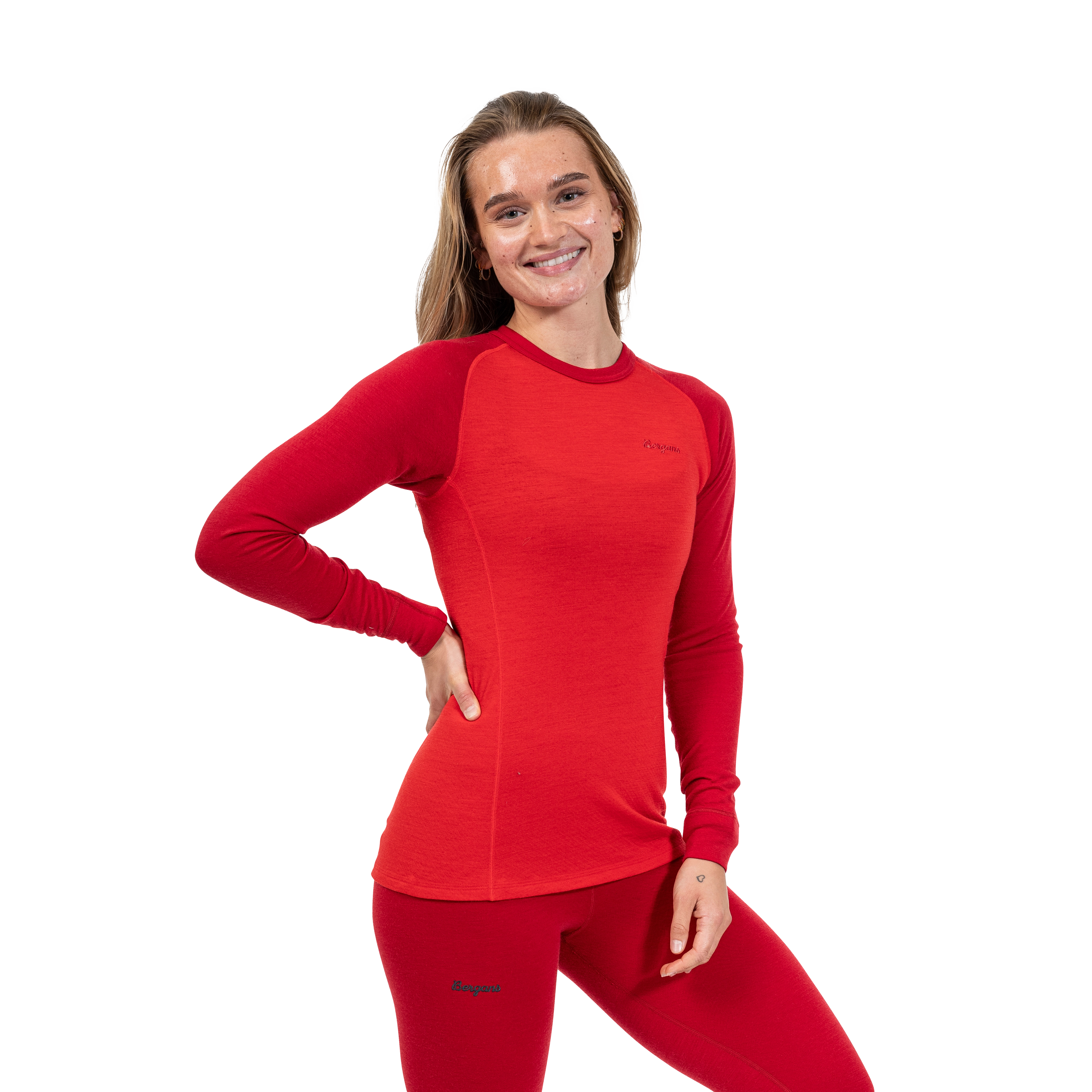 Inner:Dual Merino Long Sleeve Women FireRed / Red
