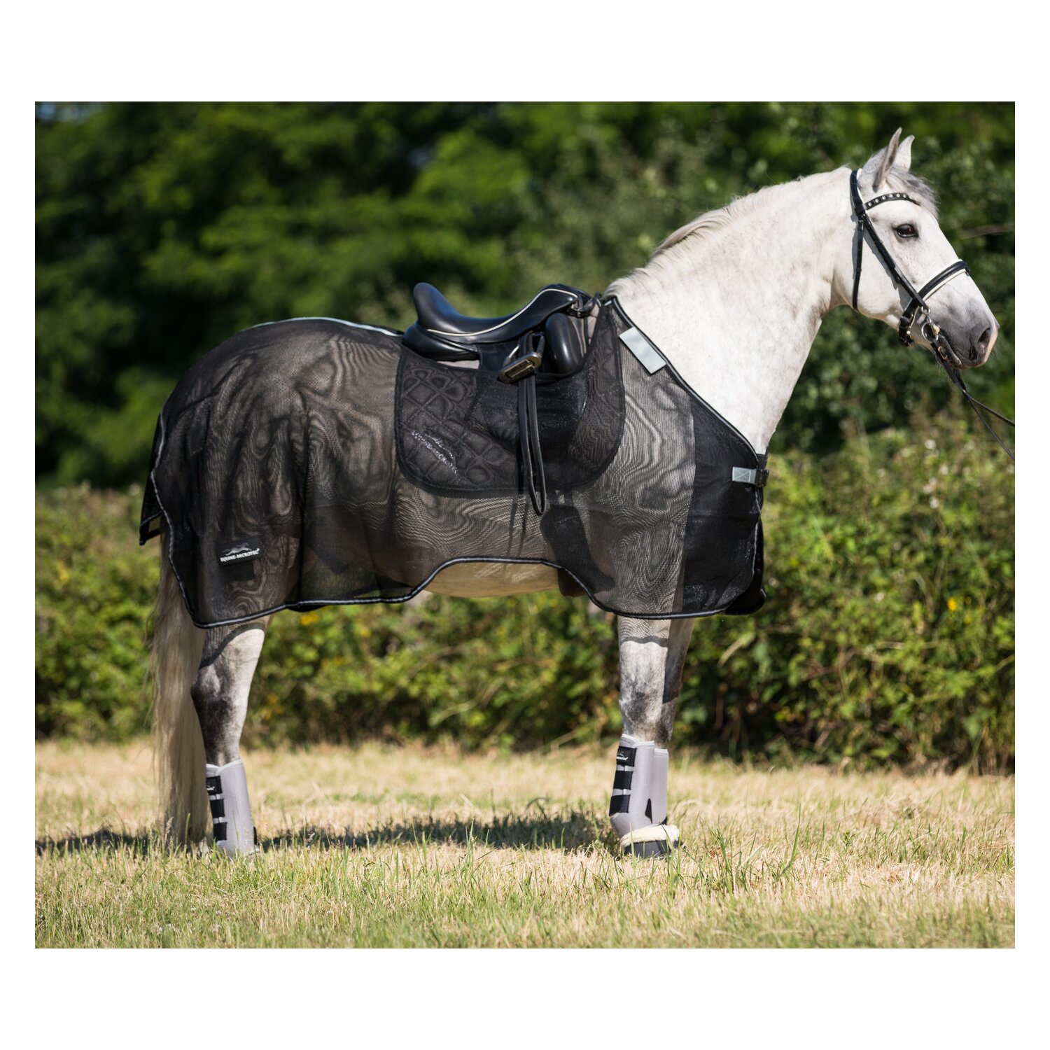 EQUINE-MICROTEC Fliegenausreitdecke MICRO MESH PROTECT - schwarz