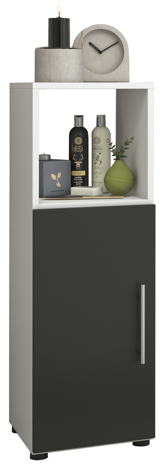 Midischrank FLANDU - schwarz-weiß - 31 cm