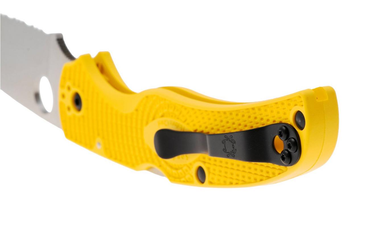 Spyderco Native Chief Salt Lightweight CPM Magnacut C244SYL Yellow FRN, serrated zakmes
