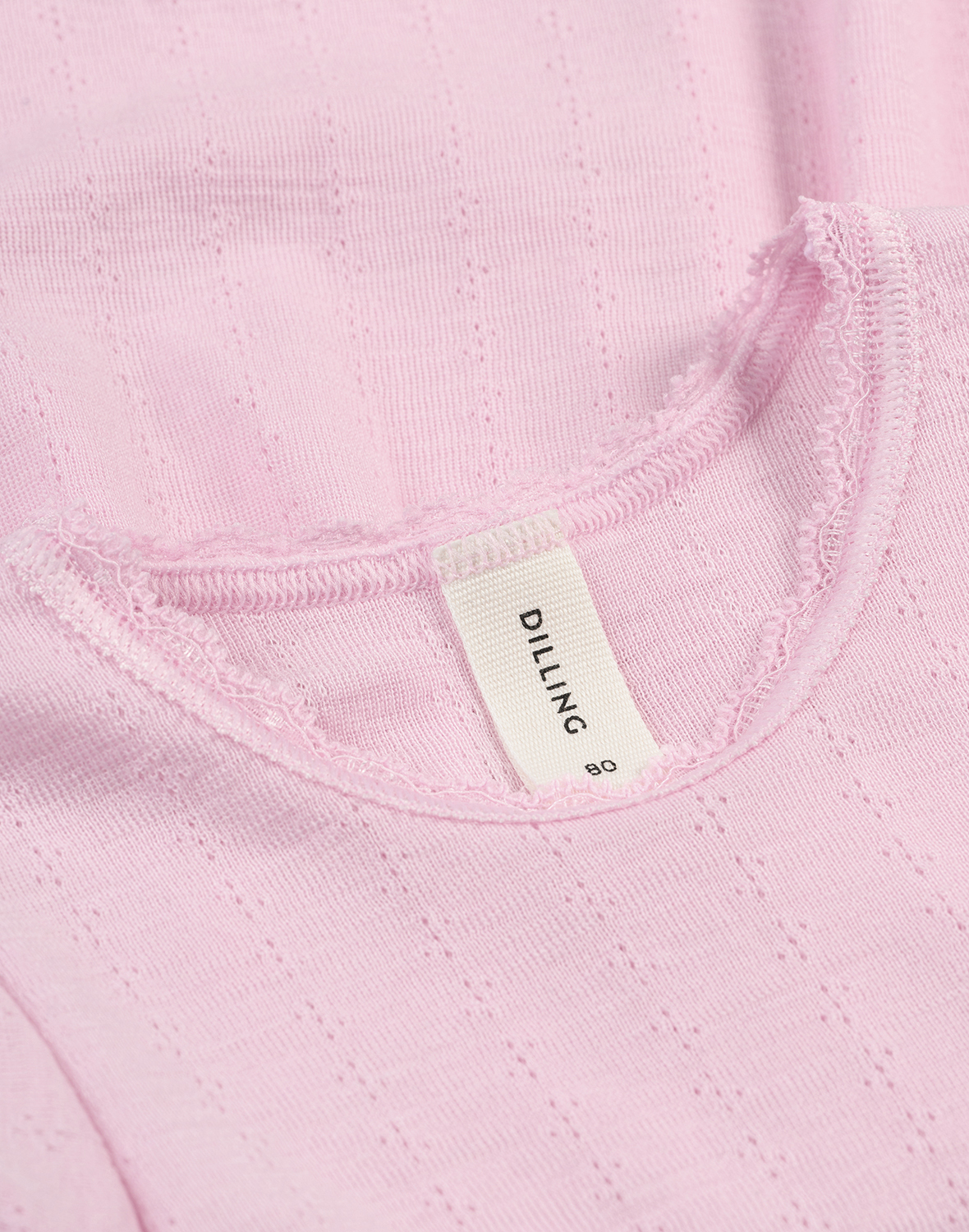 Pointelle T-shirt van merinowol/zijde voor baby's