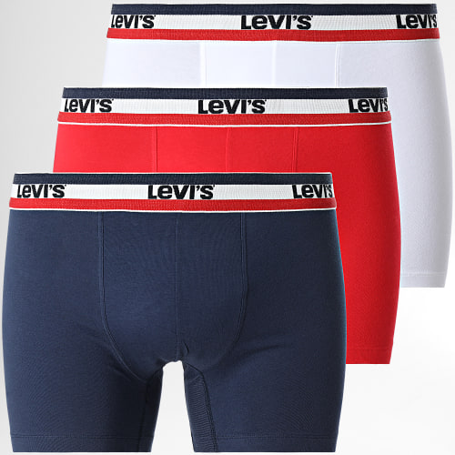 Lot De 3 Boxers 100002870 Bleu Marine Blanc Rouge