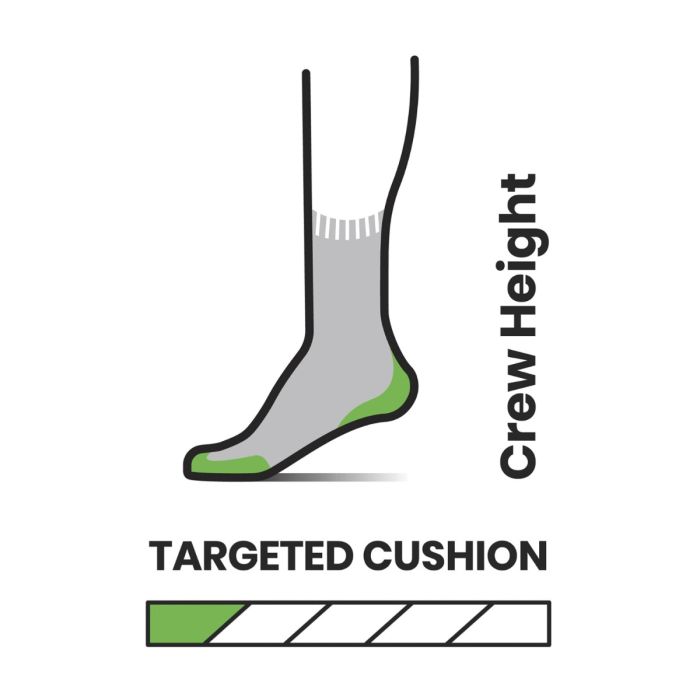 Smartwool Unisex Strømper Run Athletic Logo Crew Socks Sort