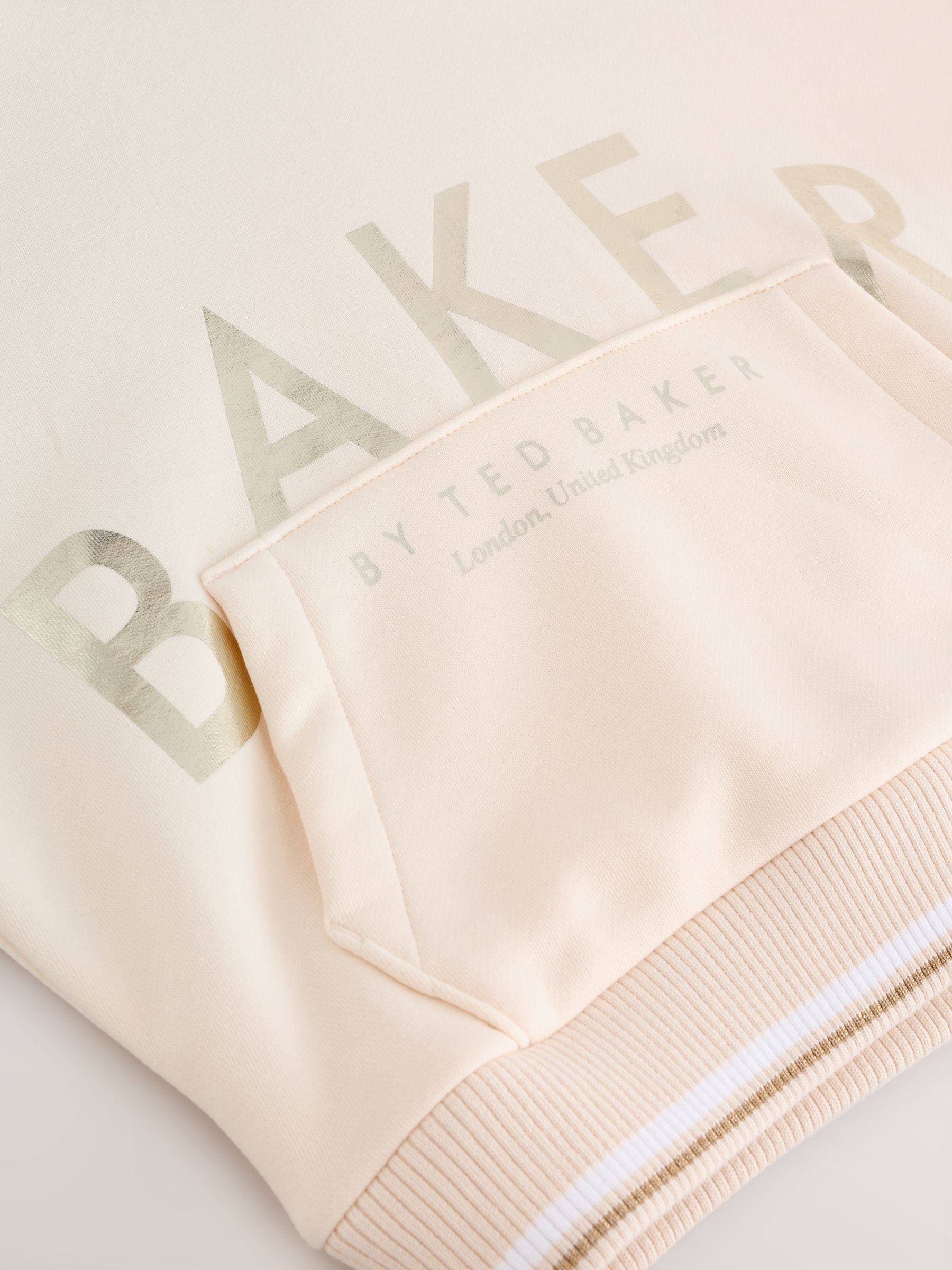 Baker by Ted Baker Oversized Stone Foil Branded Hoodie and Leggings Set 2 Piece
