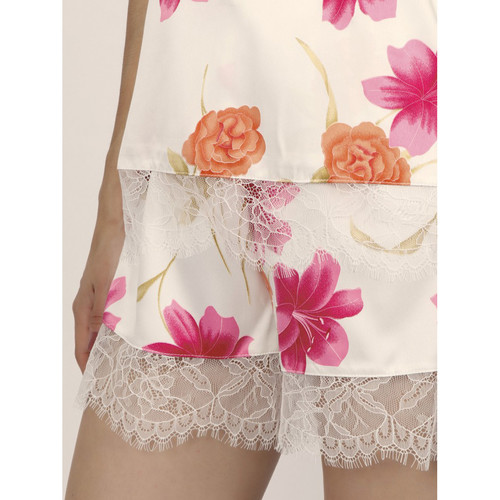 Admas - Pantalones cortos de pijama camiseta tirantes Thai Flowerss Otros