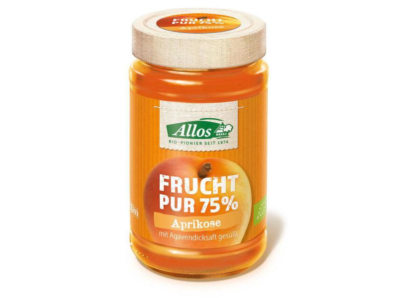 Allos Bio Fruchtaufstrich Aprikose Glas 250 g Bio Fruchtaufstrich Aprikose