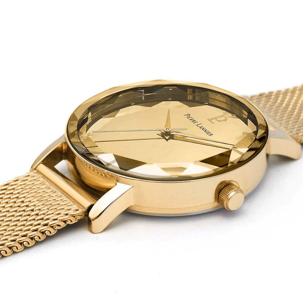 Montre Lannier Pierre Multiples Acier Doré