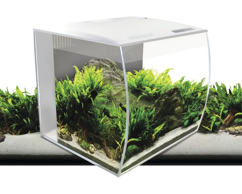 Aquarium Fluval Flex 34L met verlichting, filter en afstandsbediening, zonder kast, wit