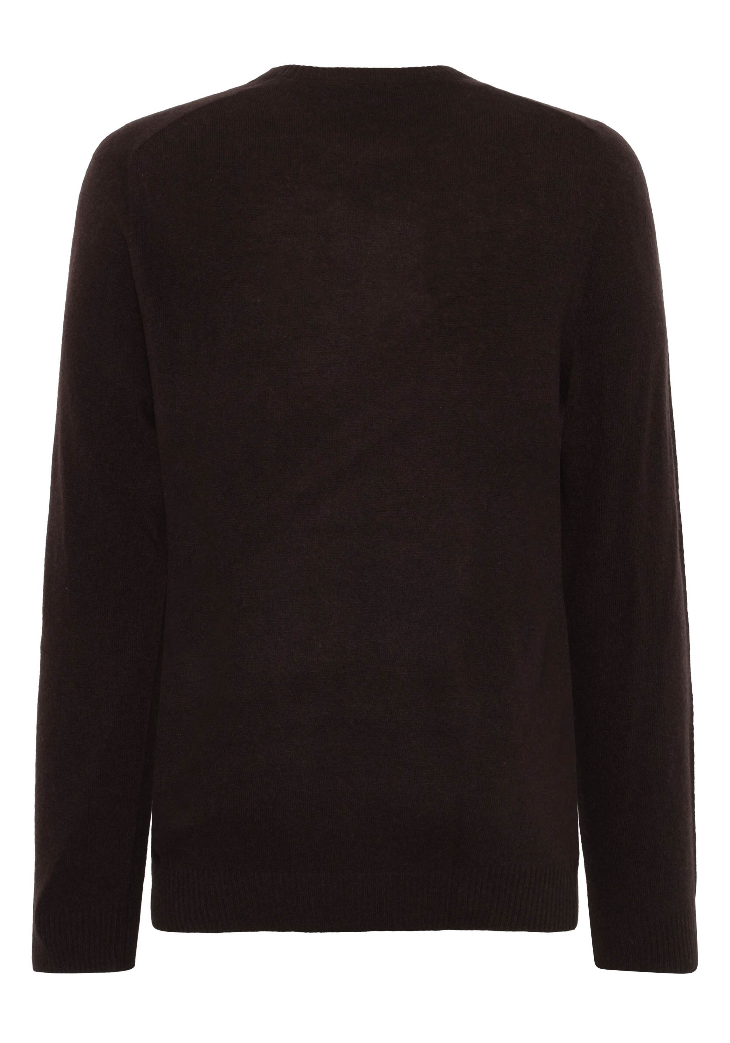 Knowledge Cotton Apparel Wollpullover Crew Neck Chocolate Torte