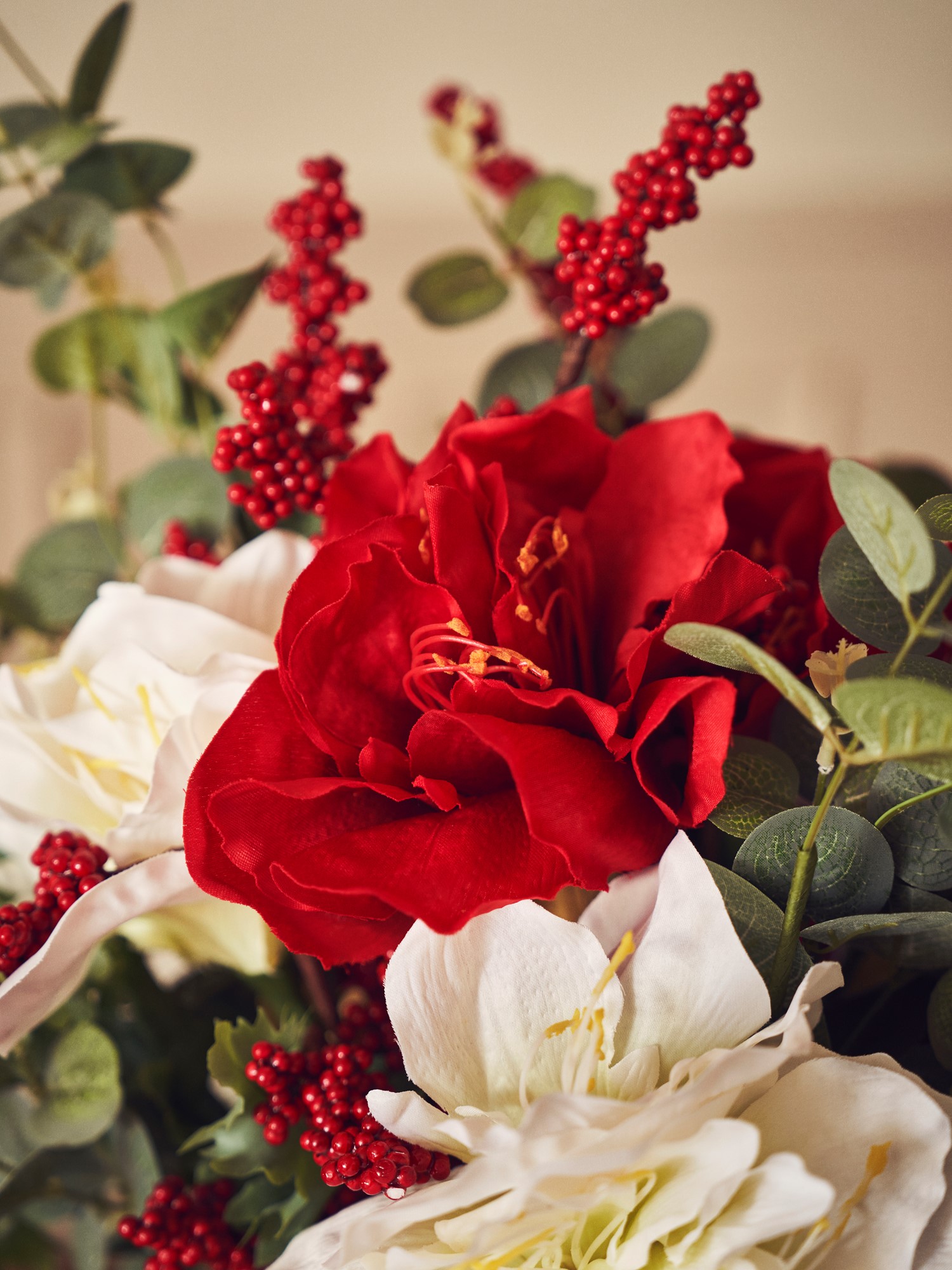 Kunstig blomst amaryllis | 62 cm. | Red