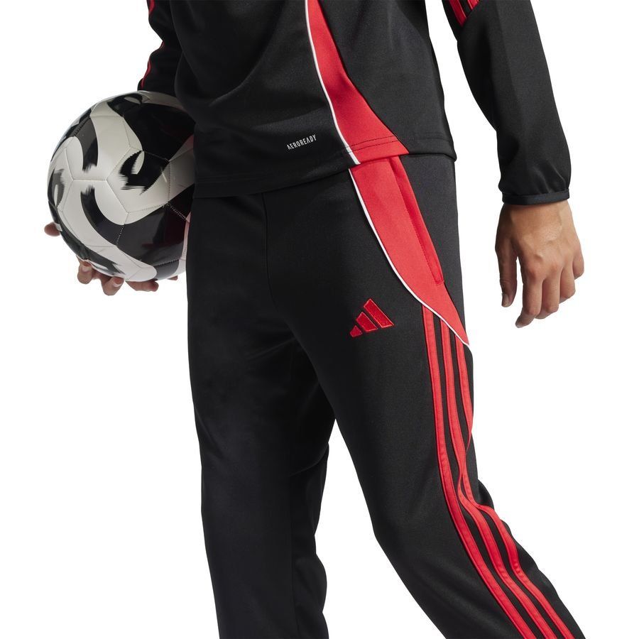 adidas Bas de Survêtement Tiro 24 Slim - Noir/Pure Ruby Enfant