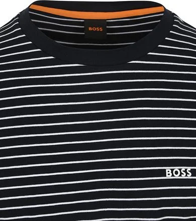 BOSS T-shirt Stripe Navy 50499334-100 kopen