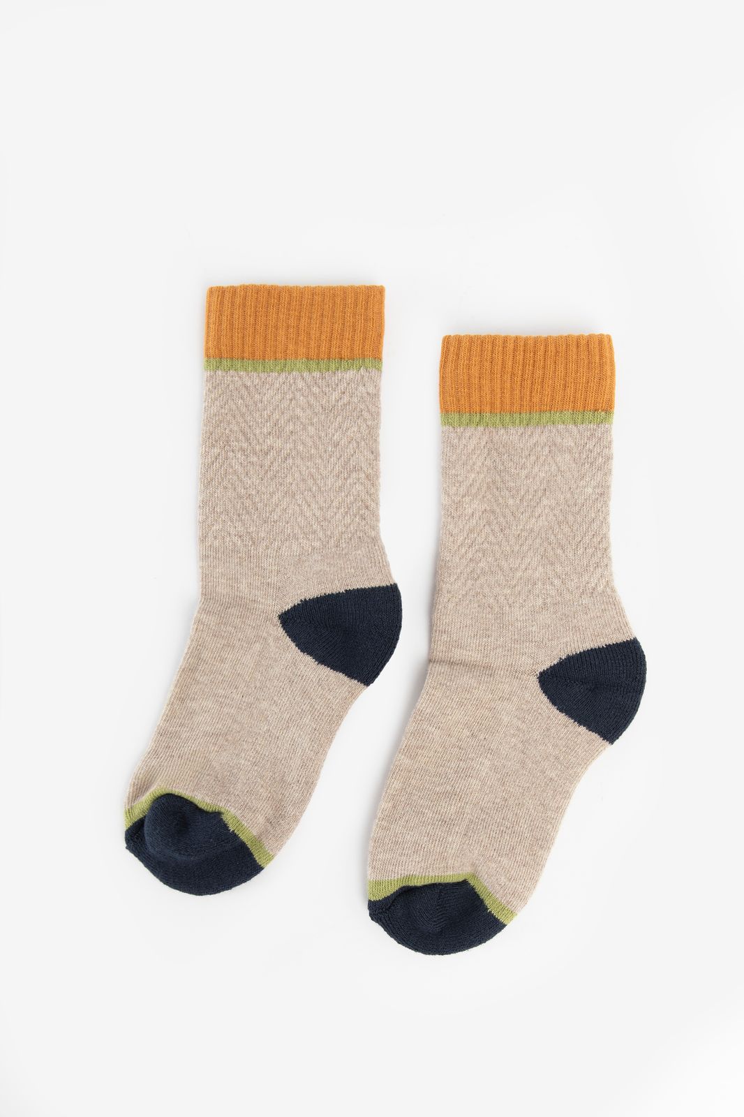 MP Denmark bruine sokken met colourblock