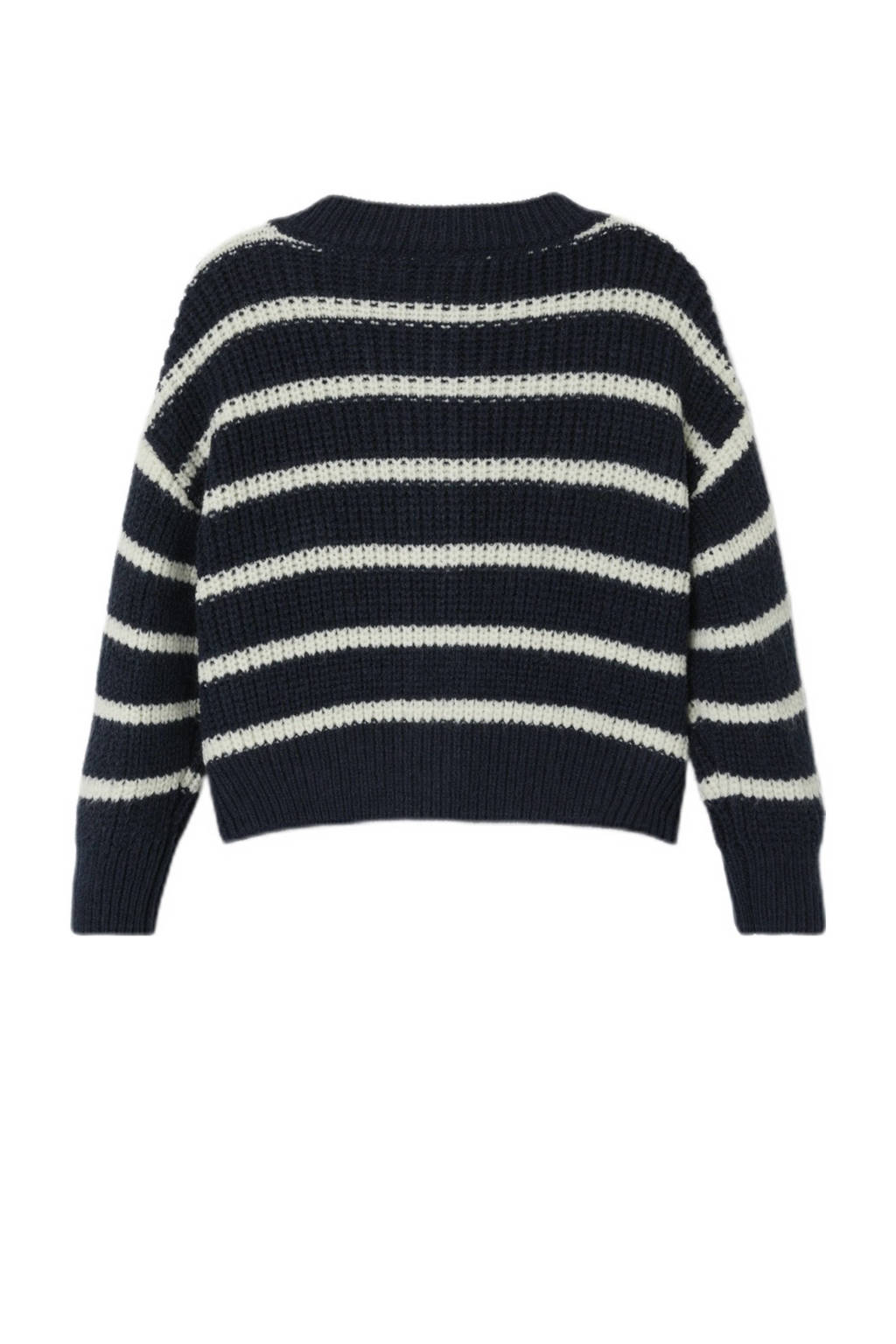 NAME IT gestreept vest NMFVERONJA donkerblauw/ecru