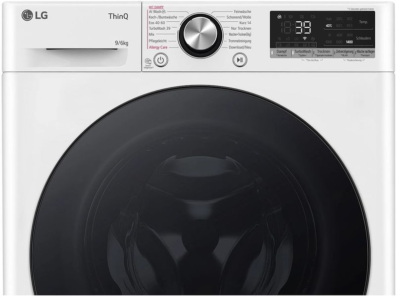LG Waschtrockner W4WR7096Y 9 kg / 6 kg Tumbler zum Waschen und Trocknen in einem