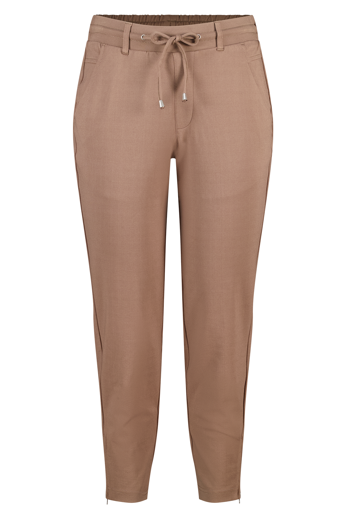 Slim fit broek Donker zand