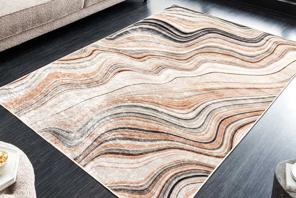 Moderner Teppich EARTH 230x160cm beige grau multicolor Flachgewebe Indoor-Teppich